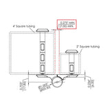 Waterson SS Self Closing Surface Mount Hinge Sets for Gates up to 6ft Tall