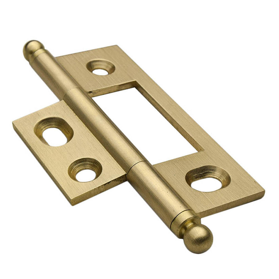 Solid Brass Ball Tipped No-Mortise Hinge | HardwareSource