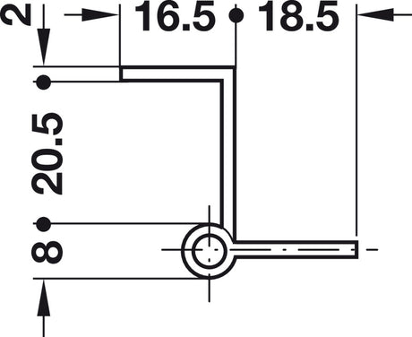 Lift-Off Hinge with Bent Leaf