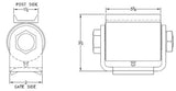 Weld-On Hinge for Round Frames