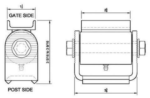 Weld-On Hinge for Round Frames