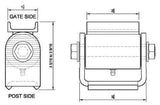 Weld-On Hinge for Round Frames