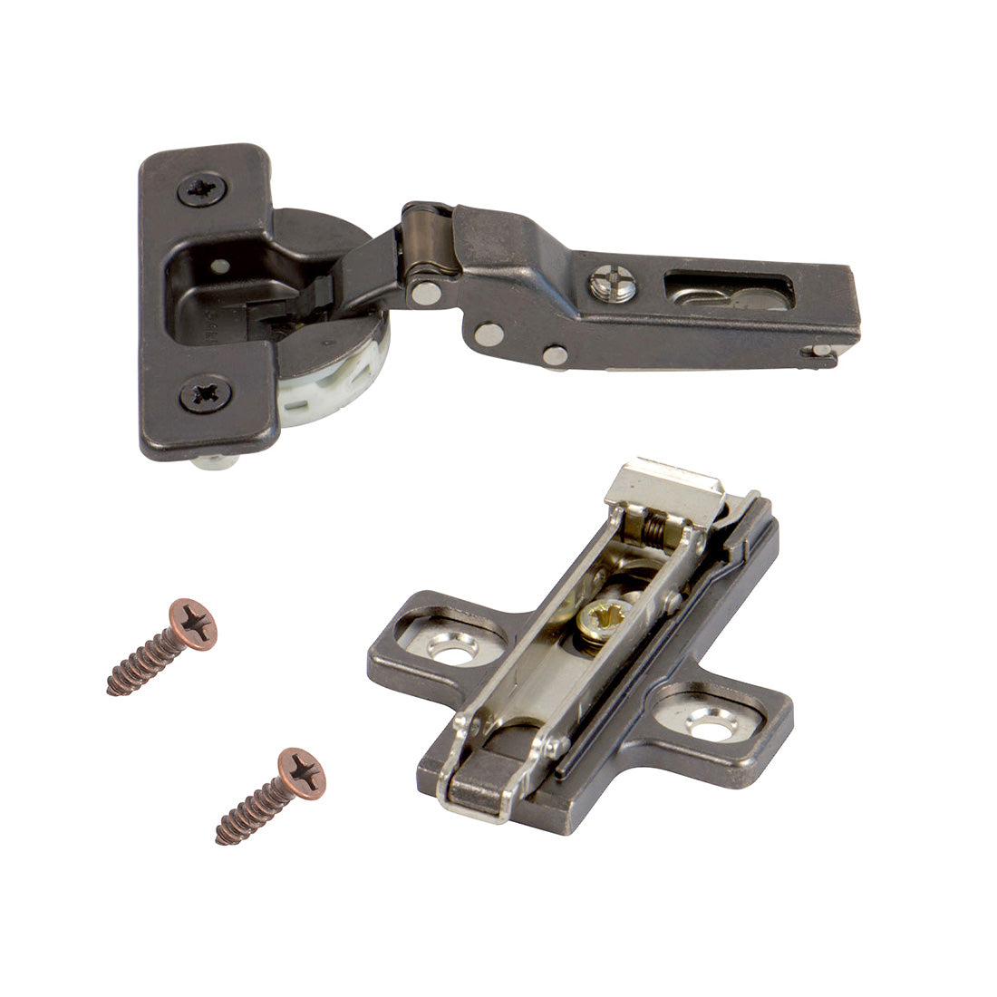 Soft-Close Half Cranked Hinge for Frameless Inset Cabinets - Bundle